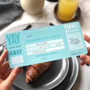 Pink Birthday Boarding Pass Travel Gift Designed By Rodo Creative