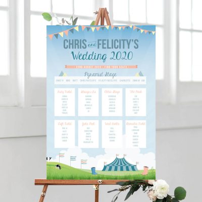 Festival Themed Table Plan - Designed by Rodo Creative in Manchester