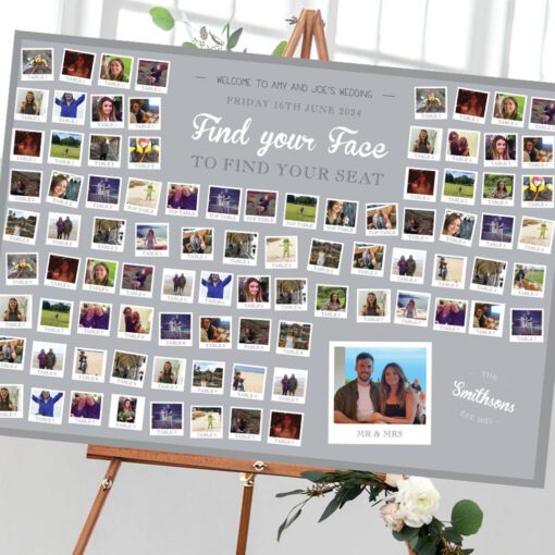 find your face photo table plan by Rodo Creative