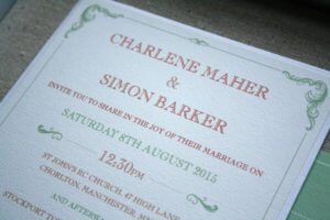 Traditional Wording wedding invite designed by Rodo Creative