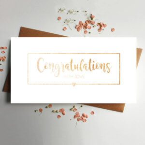 Congratulations Money wallet Rose Gold Wedding wallet by Rodo Creative