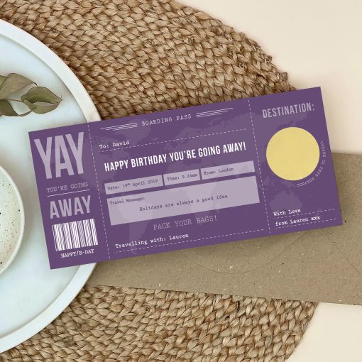 Birthday Scratch Off Boarding Pass - Designed by Rodo Creative