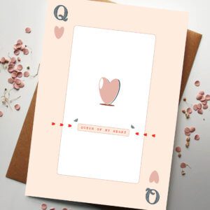 Queen of My Heart Card - Designed by Rodo Creative - Based in Manchester