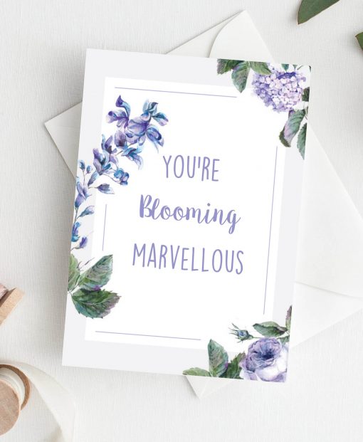 You're blooming marvellous mothers day card by Rodo Creative