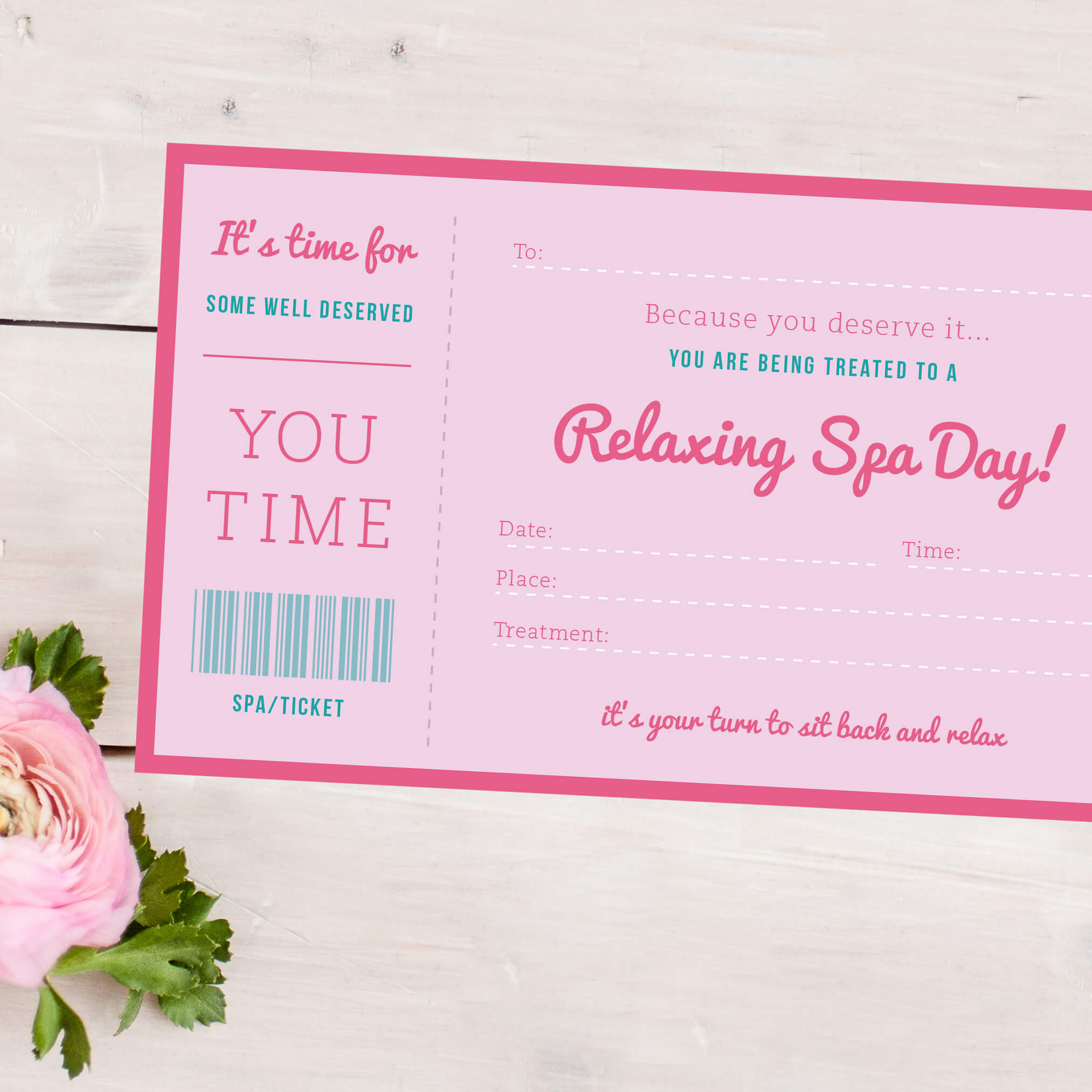 Spa Day Coupon Template