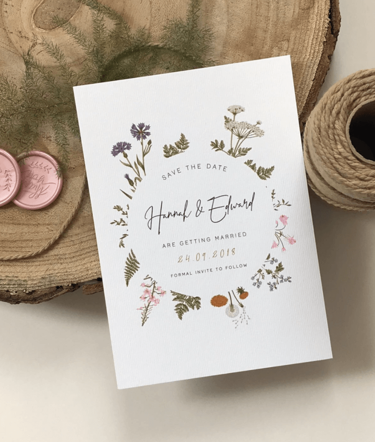 Botanical Garden Save The Date Card - Designed by Rodo Creative