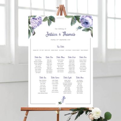 Wild Roses Table Plan - Designed By Rodo Creative in Manchester