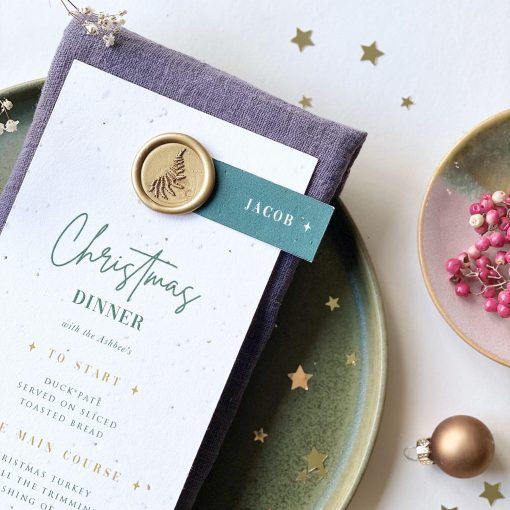 Eco Friendly Christmas Menu With Plantable Seed Paper - Designed by Rodo Creative