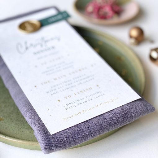 Eco Friendly Christmas Menu With Plantable Seed Paper - Designed by Rodo Creative