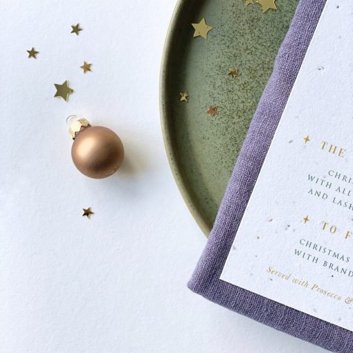 Eco Friendly Christmas Menu With Plantable Seed Paper - Designed by Rodo Creative