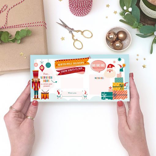 Santa's North Pole Delivery Ticket With Scratch Reveal - Designed by Rodo Creative in Manchester